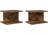 Syfax™ Comodino 2 Pcs Rovere Fumé 40 X 30 X 25 Cm Legno Multistrato