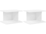 Syfax™ Comodino 2 Pcs Bianco 40 X 30 X 25 Cm Legno Multistrato