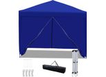 Gazebo Pieghevole Izrielar 3X3 M Impermeabile Con Borsa, Gazebo Pieghevole Per Giardino E Outdoor, Blu