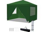 Gazebo Pieghevole Izrielar 3X3 M Impermeabile – Gazebo Pieghevole Con Borsa Per Il Trasporto, Tenda Da Giardino E Tenda Per Feste Per Giardino, Campeggio E Attività All'aperto, Verde