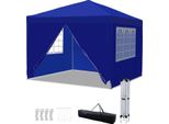 Gazebo Pieghevole Izrielar 3X3 M Impermeabile – Gazebo Pieghevole Con Borsa Per Il Trasporto, Tenda Da Giardino E Tenda Per Feste Per Giardino, Campeggio E Attività All'aperto, Blu