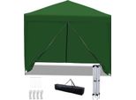 Gazebo Pieghevole Izrielar 3X3 M Impermeabile Con Borsa, Gazebo Pieghevole Per Giardino E Outdoor, Verde