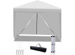 Gazebo Pieghevole Izrielar 3X3 M Impermeabile Con Borsa, Gazebo Pieghevole Per Giardino E Outdoor, Bianco