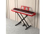 Zimilo 88 Tasti Pianoforte Digitale Pianoforte Elettrico Pianoforte Portatile Meccanica A Martelletti Ponderata Per Principianti E Bambini Senza Supporto Per Pianoforte Pedale Singolo Rosso
