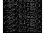 Adesivi Numerati Autoadesivi, 3 Cm, Nero Opaco