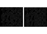 Adesivi Numerati Autoadesivi 6 Cm, Nero Opaco