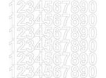 Adesivi Numerati Autoadesivi, 3 Cm, Bianchi, Lucidi