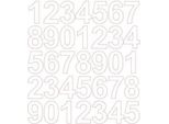 Adesivi Numerati Autoadesivi, 4 Cm, Bianchi, Lucidi