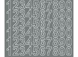 Adesivi Numerati Autoadesivi, 3 Cm, Grigio Lucido