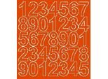 Adesivi Numerati Autoadesivi, 4 Cm, Arancione Brillante