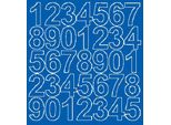 Adesivi Numerati Autoadesivi, 4 Cm, Blu, Lucidi