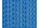 Adesivi Numerici Autoadesivi, 3 Cm, Blu, Opachi