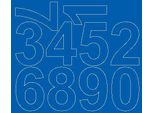 Adesivi Numerici Autoadesivi, 8 Cm, Blu, Opachi