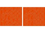 Adesivi Numerati Autoadesivi, 6 Cm, Arancione Brillante