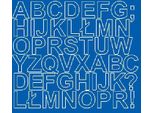 Adesivi Con Lettere Autoadesivi, 3 Cm, Blu Lucido