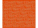 Adesivi Numerati Autoadesivi, 2 Cm, Arancione Brillante