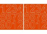 Adesivi Numerati Autoadesivi, 7 Cm, Arancione, Opaco