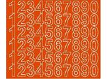 Adesivi Numerati Autoadesivi, 3 Cm, Arancione Brillante