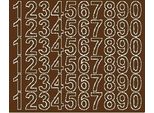 Adesivi Numerati Autoadesivi, 3 Cm, Marroni, Opachi
