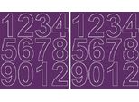 Adesivi Numerati Autoadesivi, 7 Cm, Viola, Opachi