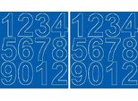 Adesivi Numerati Autoadesivi, 7 Cm, Blu, Opachi