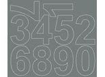 Adesivi Numerati Autoadesivi, 8 Cm, Grigio Lucido