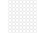 Adesivi Rotondi, Diametro 5 Cm, 72 Pezzi, Bianco Opaco