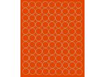 Adesivi Rotondi, Diametro 4 Cm, 99 Pezzi, Arancione Opaco