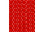 Adesivi Rotondi, Diametro 6 Cm, 48 Pezzi, Rosso Opaco