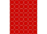 Adesivi Rotondi, Diametro 6 Cm, 48 Pezzi, Rosso Brillante