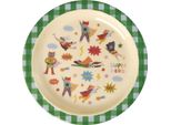 Piatto Piano Per Bambini In Melamina Rice - Super Hero Verde 350 Ml