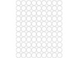 Adesivi Rotondi, Diametro 2 Cm, 99 Pezzi, Bianco Lucido