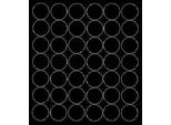 Adesivi Rotondi, Diametro 3 Cm, 42 Pezzi, Nero Opaco