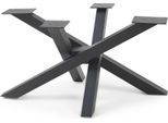 Struttura Tavolo "Umala"" 80 X 49 X 43 Cm Gambe Per Tavolino Da Salotto Tavolino Da Caffè Acciaio Nero"