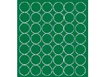 Adesivi Rotondi, Diametro 3 Cm, 42 Pezzi, Verde Brillante