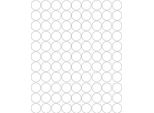 Adesivi Rotondi, Diametro 4 Cm, 99 Pezzi, Bianco Lucido