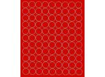Adesivi Rotondi, Diametro 2 Cm, 99 Pezzi, Rosso Lucido