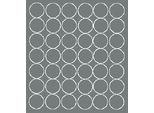 Adesivi Rotondi, Diametro 3 Cm, 42 Pezzi, Grigio Opaco