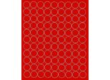 Adesivi Rotondi, Diametro 4 Cm, 99 Pezzi, Rosso Brillante