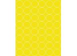Adesivi Rotondi, Diametro 6 Cm, 48 Pezzi, Giallo Brillante