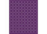 Adesivi Rotondi, Diametro 4 Cm, Pois, 99 Pezzi, Viola Lucido