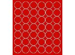 Adesivi Rotondi, Diametro 3 Cm, 42 Pezzi, Rosso Brillante