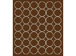Adesivi Rotondi, Diametro 3 Cm, 42 Pezzi, Marrone Opaco