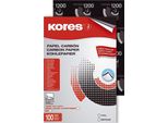 Kores KD7528492 Carta Carbone Carboplan A4 100 Fogli Nero