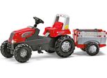 Rolly Toys Trattore A Pedali Rollyjunior Rt Con Rimorchio 162 Cm Rosso
