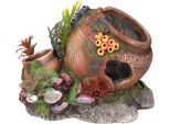 Aqua Ornaments "Krug Mit Muscheln"" Con Piante 17,5 X 13,2 X 13 Cm"