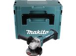 Makita Dga 452 Zj Smerigliatrice Angolare A Batteria 18V / 115 Mm + Valigetta Makpac - Senza Batterie, Senza Caricabatterie