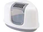 Lettiera Per Gatti Nestor Corner Grigio / Bianco 58,5 X 45,5 X 40 Cm