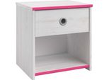 Comodino Smoozy 1 Cassetto - Bianco/Rosa O Bianco/Blu