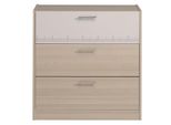 Comò Con 3 Cassetti "Romeo"" Beige"